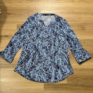 Ava & Grace Woman’s Paisley Print Blouse ~ L